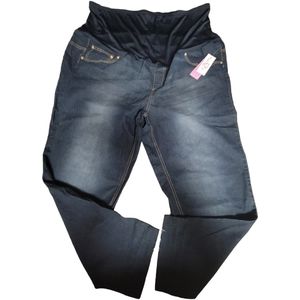 Times Two Dark Blue Denim Maternity Jeans with Soft Stretchy Belly Band, 3X